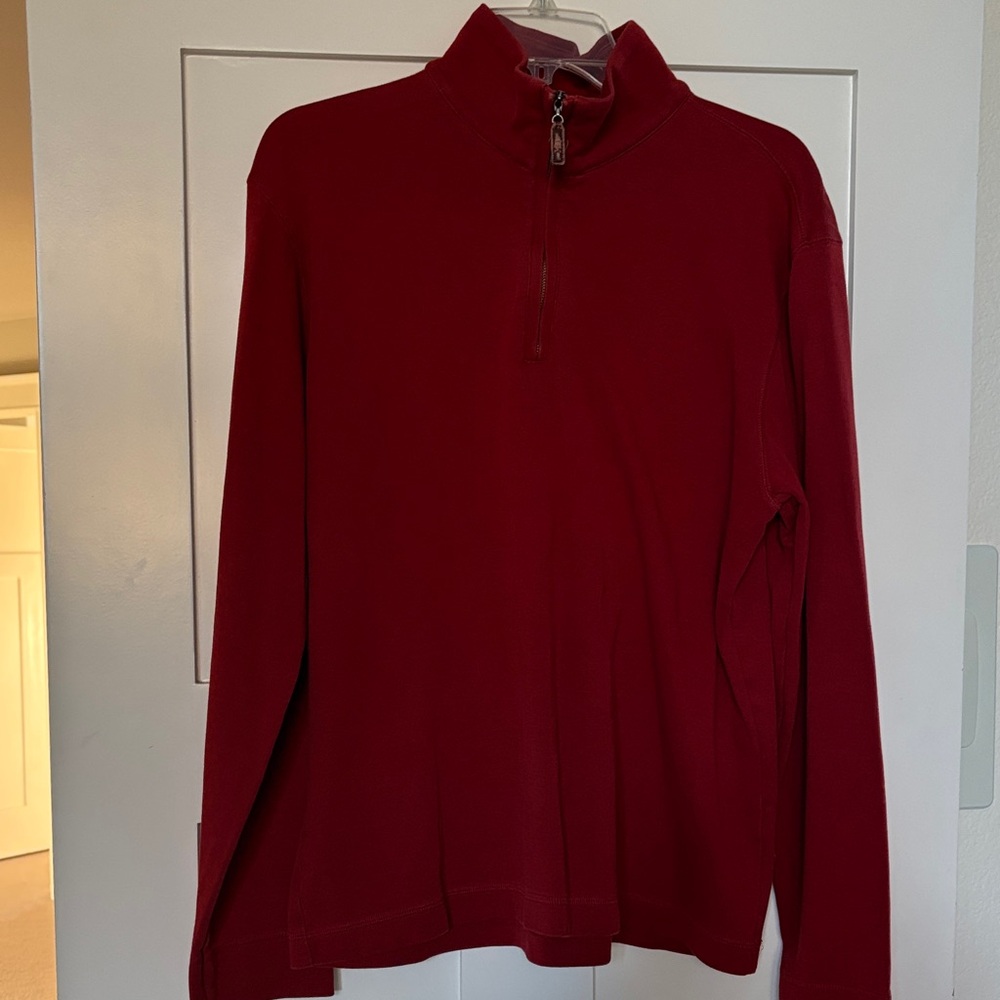 Banana Republic Men's Zip-Up cotton in Rich Red